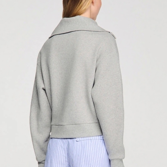 Sandro Light Gray Embellished Sweatshirt - Picture 4 of 9
